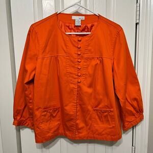 WD.NY Light Cropped jacket Size 14‎ Orange Lined Career